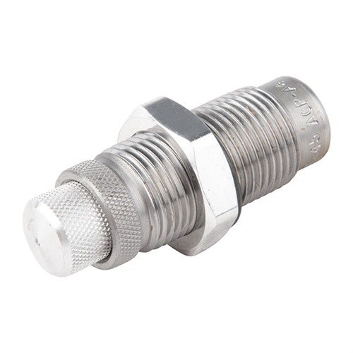 LEE Carbide Factory Crimp Die för .45 ACP ger en säker och exakt krimpning, vilket säkerställer pålitlig tändning och enkel justering utan behov av hylslut.