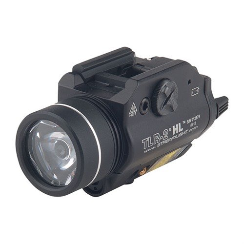 TLR-2 HL WEAPONLIGHT ger 800 lumen ljus med röd laser, snabbt fäste utan verktyg, robust konstruktion och IPX4 vattentålighet, perfekt för taktiska situationer.