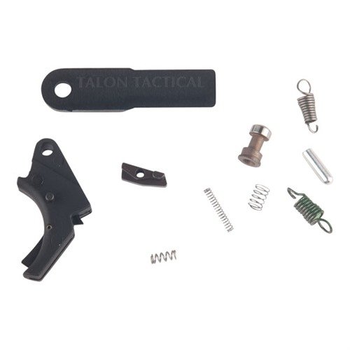 Apex Polymer Forward Set Trigger Kit minskar förresor och överresor, erbjuder 4lbs för tävling och 5.5lbs för duty/carry, med förbättrad säkerhet och smidigare avtryck.
