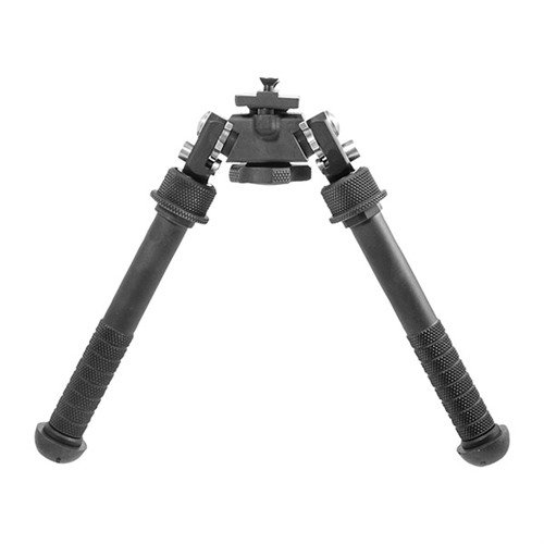 PSR Atlas Bipod erbjuder 30 graders förladdad panorering och lutning, 5 benlägen och icke-roterande ben för ökad stabilitet och precision.