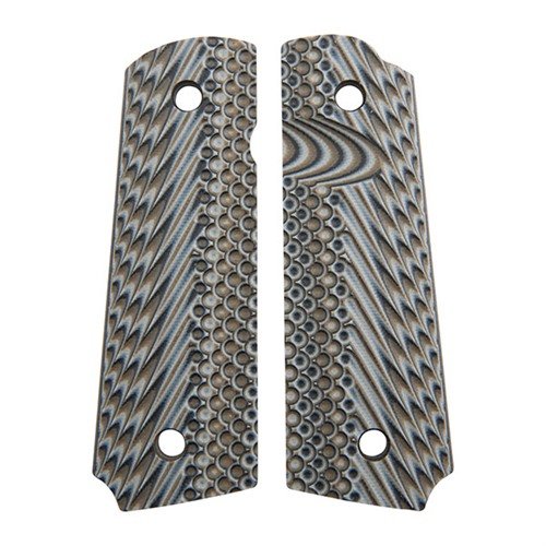 VZ Grips 1911 OPERATOR II G10 GRIPS erbjuder hållbart G10-material med unik textur för optimalt grepp och kontroll, perfekt för extrema förhållanden.