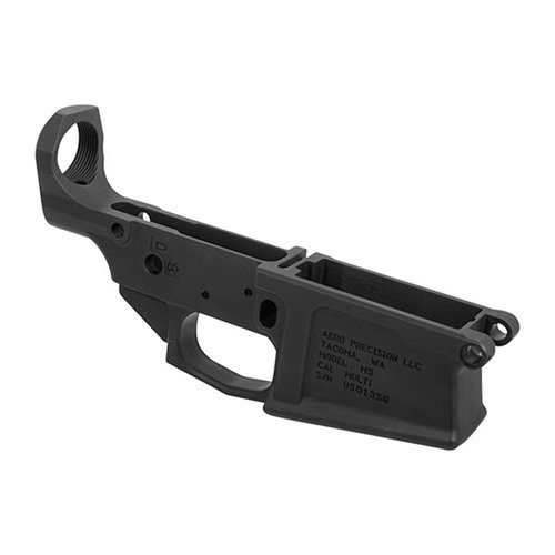 Aero Precision M5 308 Lower Receiver är tillverkad av 7075-T6 aluminium, med mil-spec dimensioner och finish, perfekt för att bygga en anpassad stor kaliber AR.