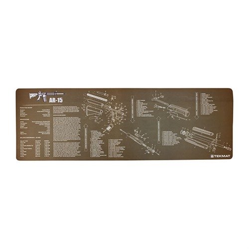 TEKMAT LONG GUN CLEANING MAT skyddar din AR-15 under rengöring med en mjuk polyester yta och halkfri neoprenback, lätt att rengöra och förhindrar skador.