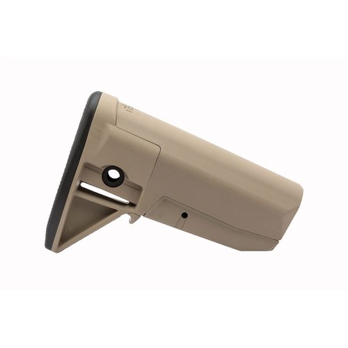 BCMGUNFIGHTER™ Stock är en lätt och hållbar polymerstock med ambidextrous QD swivel sockets, designad för att minska trassel och ge ökad hållbarhet.