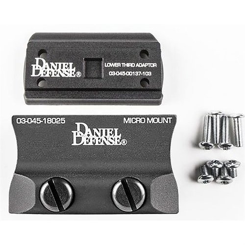 Daniel Defense Aimpoint® Micro Mount erbjuder både absolut och lägre 1/3 co-witness, är lätt, snag-free och har ett patenterat Rock & Lock®-fäste.