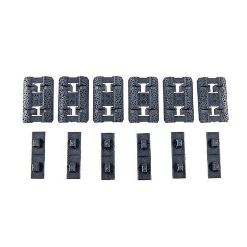 M-LOK Type 2 Rail Covers från MAGPUL ger ett lågt profilskydd, är icke-orienteringsspecifika och har texturerade ytor för bättre grepp, inklusive sex paneler.