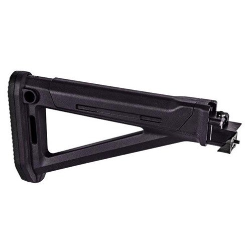 Magpul MOE AK Stock erbjuder en optimerad fast stock för AK-47/74 med intern förvaring, QD sling swivel placering och justerbara cheek risers.