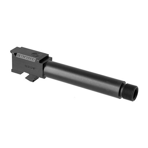 Silencerco's threaded barrels för Glock® är tillverkade av 416R rostfritt stål, passar Gen 3 och Gen 4, och inkluderar en thread protector.