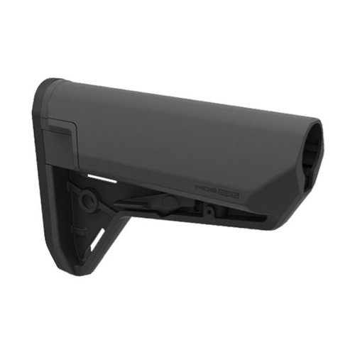 MOE SL-S kolv erbjuder en slimmad design med vattentäta batterifack, förbättrad kindstöd och en solid passform för mil-spec mottagare.