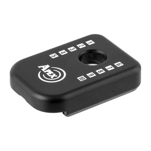 J-Plate är en direkt ersättning för originalbasplattan på Magpul GL9 PMAG för Glock®, tillverkad av anodiserad aluminium för snabbare magasinbyten.