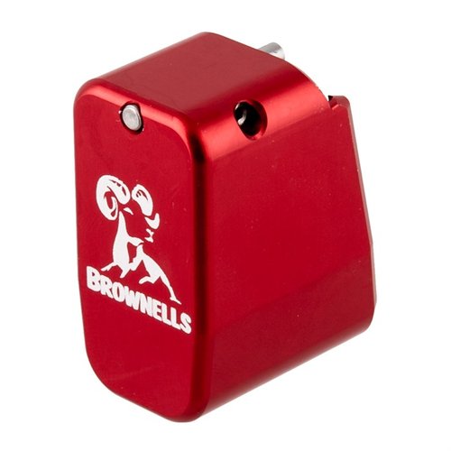 Base Pad för Glock 43+3 i röd färg ger ökad kapacitet och bättre grepp, perfekt för att förbättra din skjutupplevelse och säkerhet.