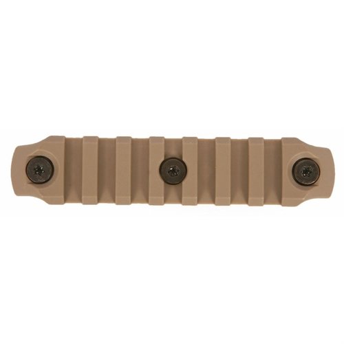 KEYMOD Picatinny railsektioner i Flat Dark Earth är lätta, slitstarka och korrosionsbeständiga, med en snag resistant design och passar alla KeyMod ytor.