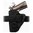 Upptäck AVENGER hölster för Glock 17 i svart läder, vänsterhand. Förstärkt öppning, justerbar spänning och snabb dragning. Perfekt för halvautomatiska pistoler. 🚀 Lär dig mer!