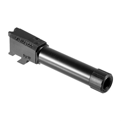 SilencerCo S&W M&P Shield threaded barrel ger dig möjlighet att installera en ljuddämpare, tillverkad av rostfritt stål för hållbarhet och perfekt passform.