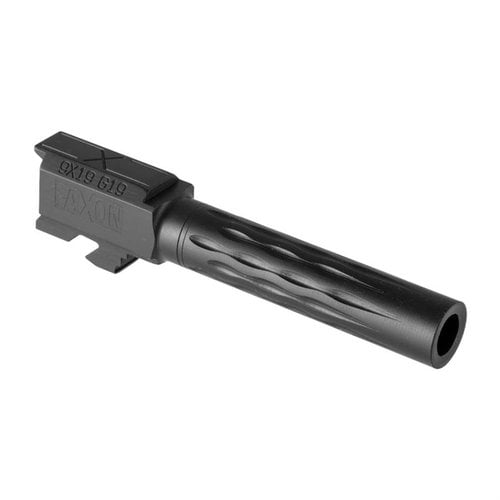 Faxon Flame Match Barrel för Glock 19® erbjuder överlägsen noggrannhet med innovativ flödesdesign, slitstark Nitride-yta och enkel installation utan gunsmithing.