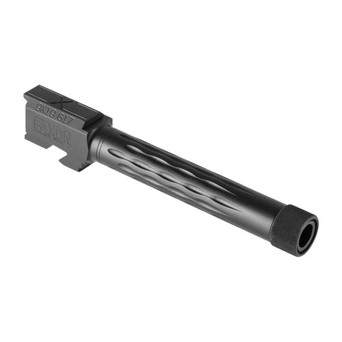 Faxon Flame Match Barrels för Glock® 17 erbjuder överlägsen värmeavledning, precision och hållbarhet, vilket gör dem perfekta för tävling och högpresterande användning.