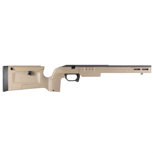 Kinetic Research Groups Bravo Chassis för Remington 700 SA erbjuder hög hållfasthet, justerbart kindstöd, M-LOK-kompatibilitet och passar alla AICS-magasiner.
