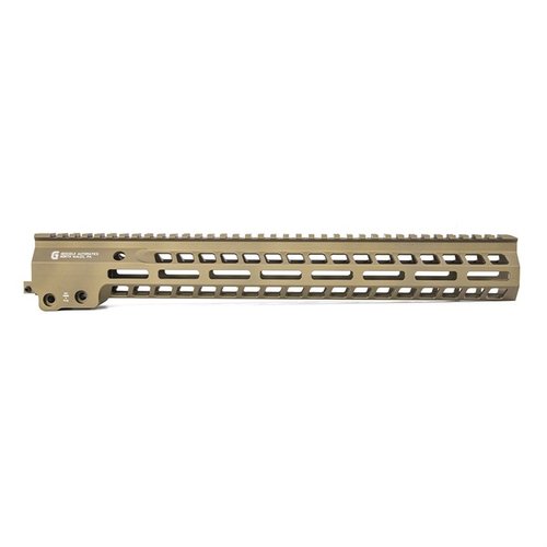 Geissele MK14 Super Modular Rail är en lätt och stark handguard med smal profil, M-LOK fästen och Picatinny rail för optimal tillbehörsmontering.