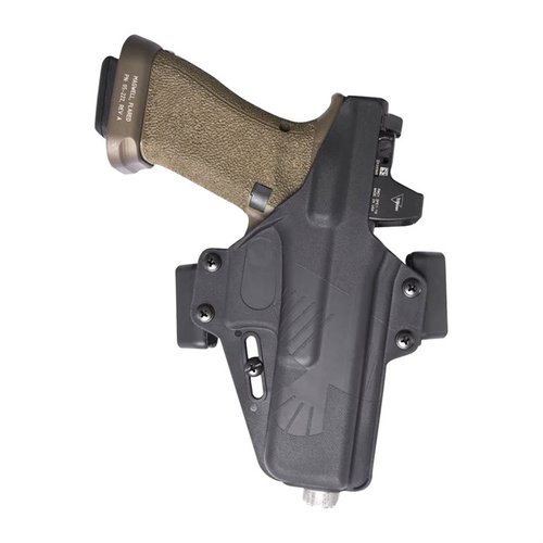 Raven Concealment Systems Perun G17-holster erbjuder en kompakt, modulär design för optimal bärkomfort och säker retention, kompatibel med Glock 3-5.