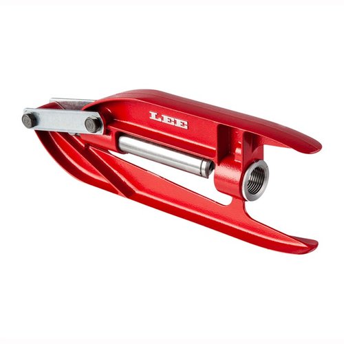 Lee Breech Lock Hand Press är lätt och kompakt, har snabbväxlingsfunktion för dies och ger kraft för att hantera stora magnumpatroner, perfekt för alla miljöer.