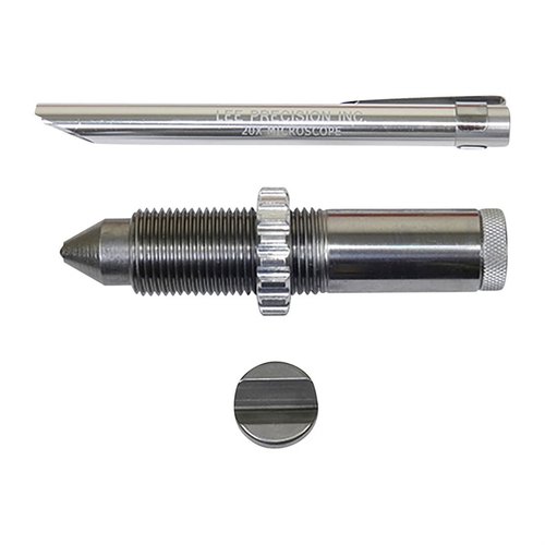 Lee Lead Hardness Test Kit gör det enkelt att bestämma Brinnell Number för en legering i 6 steg, inklusive en praktisk Lee Pocket Microscope.