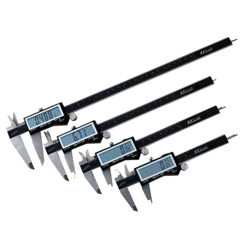 iGaging EZ Cal digitalvågar erbjuder en extra stor LCD-display, noggrannhet på 0.001 tum, och hållbar konstruktion i rostfritt stål för precisa mätningar.