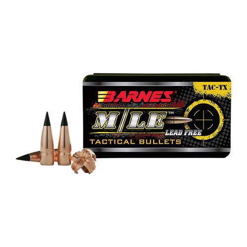 BARNES TAC-TX™ 30 kaliber kulor erbjuder överlägsen precision, kontrollerad dubbel-diameter expansion och bättre viktbevarande genom hinder.