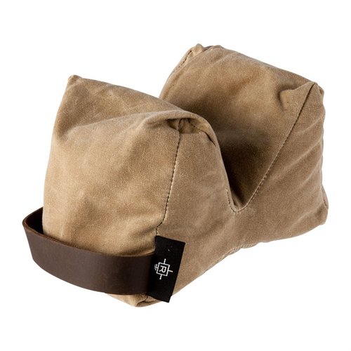 PINT-SIZED GAME CHANGER erbjuder stabilitet med innovativ fyllteknik, perfekt för precisionsskytt med justerbar höjd och hållbar design i vaxad kanvas.