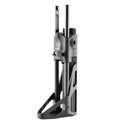 Maxim Defense CCS Combat Carbine Stock erbjuder en full längd kindstöd, snabb montering, 3 justeringslägen och 2 inbyggda selenästen för optimal prestanda.