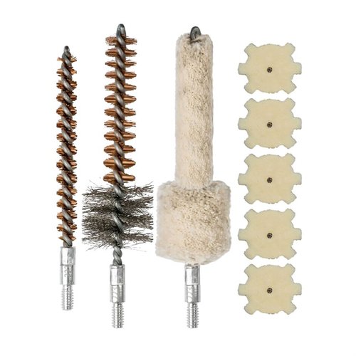 Håll din AR15 ren med Real Avid AR-15 Brush Combo! Inkluderar star chamber borste, mop och pads för effektiv rengöring av kammare och lopp.