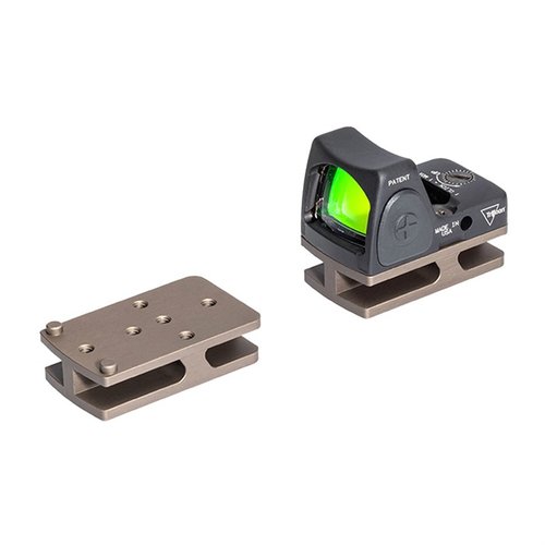 Badger Ordnance Condition One Micro Sight Adapter möjliggör enkel montering av reflexoptik som Trijicon RMR på din Badger Mount, tillverkad av hållbar aluminium.