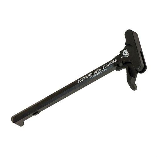 XCH AR-15 Charging Handle har en förlängd spak för enkel hantering med handskar och klarar optik, perfekt för ambidextrous användning.