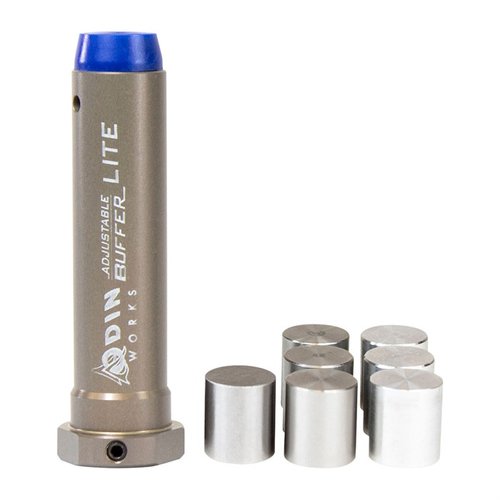 ODIN Works justerbara buffer ger maximal anpassning för AR 308, AR-15 och 9mm karbiner, med utbytbara vikter för optimal prestanda och ammunition.