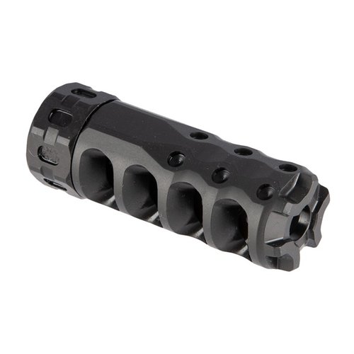 Hypertap muzzle brake erbjuder över 70% rekylreduktion, justerbar gasbalansering, kompakt design och hållbar konstruktion i rostfritt stål, 100% tillverkat i USA.