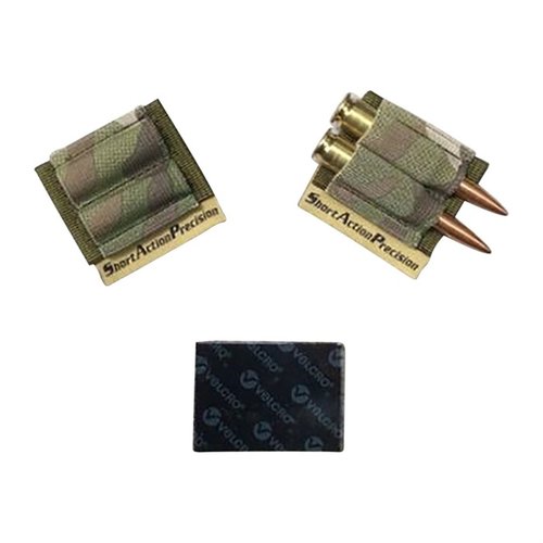 Håll två extra patroner nära till hands med SAP Two Round Holder, som fästs med Velcro på sidan av din bössa för enkel åtkomst och snabb omladdning.