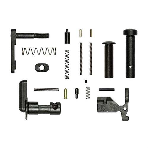 Aero Precision AR-15 Lower Parts Kit erbjuder alla nödvändiga delar för att färdigställa din lower receiver, utan onödiga komponenter som FCG och pistolgrepp.