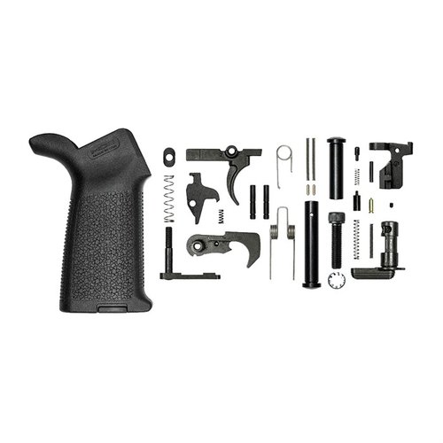 AERO PRECISIONs AR 308 M5 Lower Parts Kit med Magpul MOE-grip erbjuder högkvalitativa delar för din M5 .308, vilket ger en förbättrad byggupplevelse.