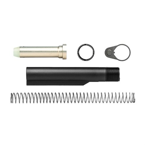 Aero Precisions AR-15 Carbine Buffer Kit erbjuder en mil-spec buffer tube, justerbara vikter och komponenter för att minska övergasning och förbättra skjutkomfort.