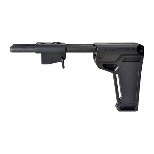 Förbättra ergonomin och funktionaliteten på din pistol med Strike Industries stabilisator för MPX/MCX, som är kompakt och designad för befintliga mottagningssnitt.