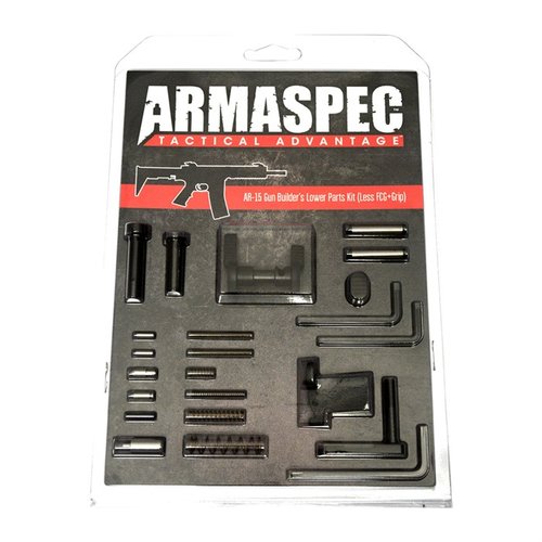 Armaspecs kit för AR-15 innehåller högkvalitativa delar i rostfritt stål, perfekt för byggare som vill ha hållbarhet och precision i sin .223/5.56.