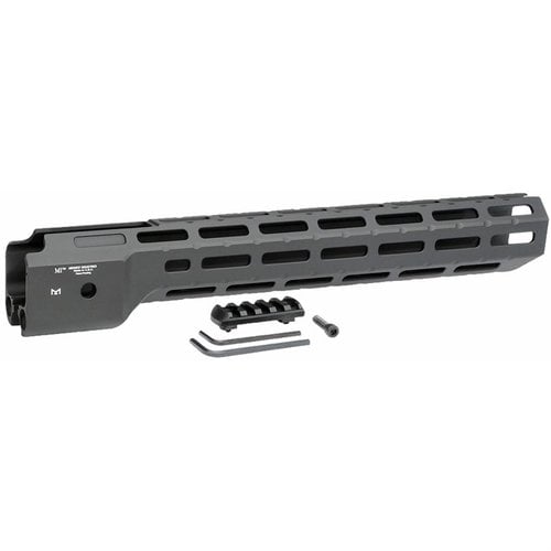 Midwest Industries Combat Rail PC9™ Handguard ger din Ruger PC9™ oöverträffad mångsidighet med M-LOK fästen, QD fästen och en lätt design för enkel montering.