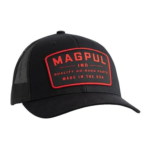 Upptäck Magpul GO BANG truckerhatt, med klassisk struktur, justerbar snap back, mesh bak för bättre andning och broderad patch för stil och hållbarhet.