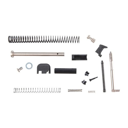 Cross Armory Slide Parts Kits för Glock® 19 Gen 3 innehåller alla smådelar du behöver för att slutföra din slide, inklusive högkvalitativa komponenter.