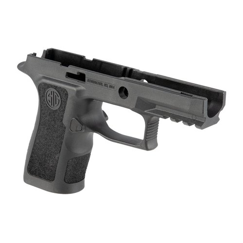 Konvertera din P320/P250 till en kompakt modell i 9mm, .357 SIG eller .40 S&W med denna X-SERIES Grip Module. Kompatibel med kompakta och sub-kompakta skenor.