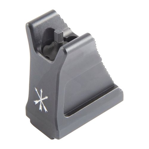 FUSION Fixed Backup Iron Sight fäster direkt på FUSION Micro Hub, har justerbar höjd och minskar bländning med sin räfflade yta.