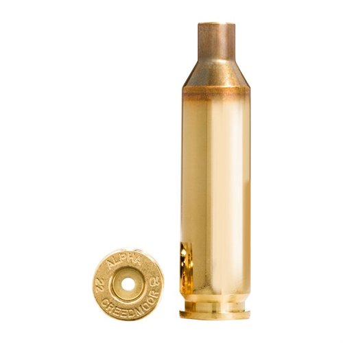 Alpha Munitions 22 Creedmoor brass erbjuder hög kvalitet, lång livslängd och OCD optimerad teknik för pålitlighet vid högre tryck och hastigheter.