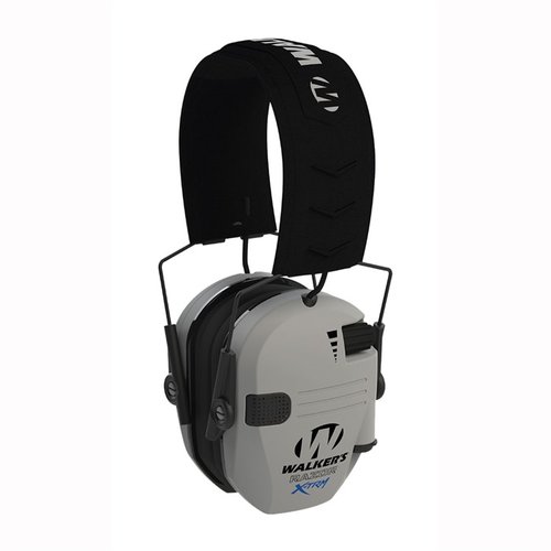 Walker's X-TRM Digital Earmuffs erbjuder ljudförstärkning och hörselskydd med låg profil, komfortabla gelkuddar och automatisk avstängning för bästa upplevelse.