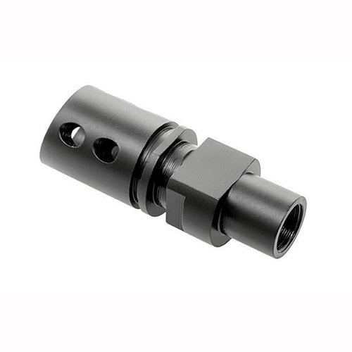 P90 Style Flash Hider M12 X 1 LH från CMMG minskar bländning och förbättrar skottets precision, perfekt för både tävling och jakt.