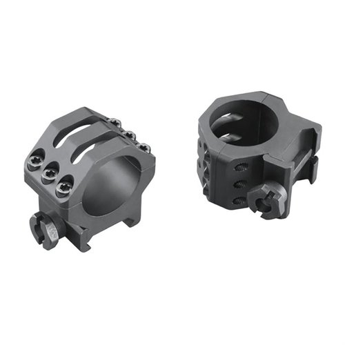 Weavers sexhåls Picatinny ringar erbjuder förbättrad säkerhet med sex skruvar, Type-III anodisering och ingen strip/slip Torx-skruvar för taktiska precisiongevär.