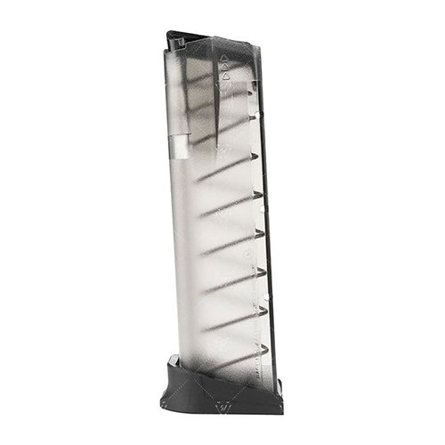 Strike Magazine för GLOCK™ G17 erbjuder 17+ rundor, genomskinlig kropp för ammo-synlighet, ambidextrous mag release och lätt att ta isär utan verktyg.